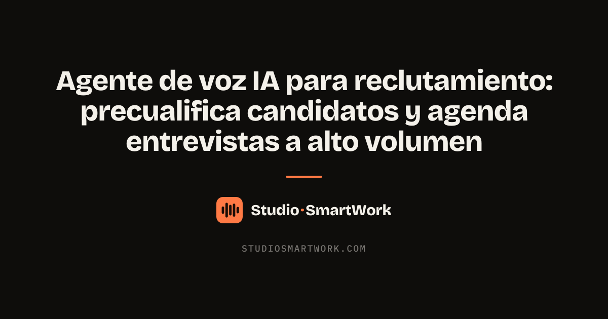 Agente de voz IA precualificando a un candidato por teléfono y agendando una entrevista